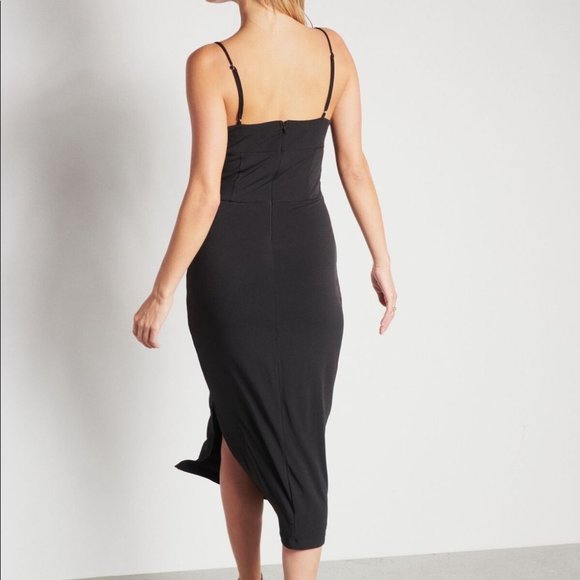 NWT Dynamite Black midi corset detail cami dress Medium - Picture 2 of 14